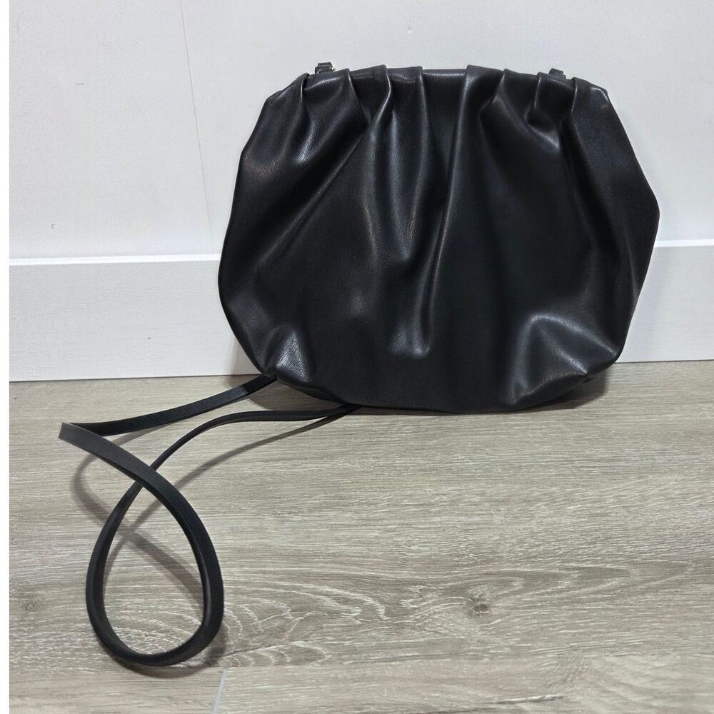 H&M Black Soft Imitation Leather Shoulder Bag Clutch